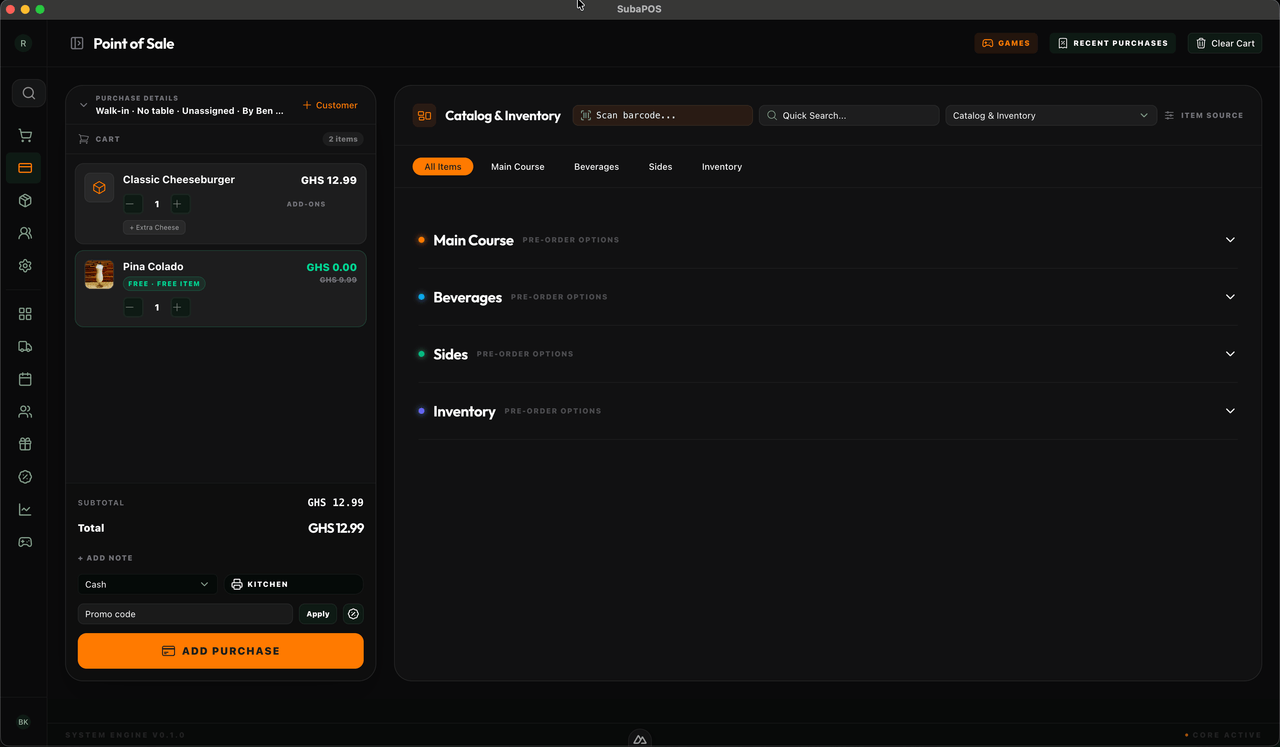 SubaPOS Pro screenshot